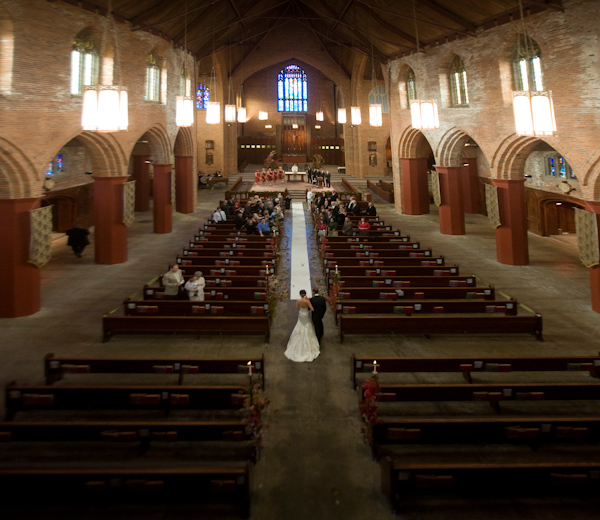 wedding photo by J Garner Photography, gorgeous architecture, ceremony, seating, walking down the aisle